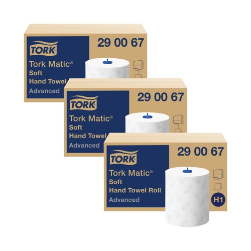 Tork Matic Soft Hand Towel Roll 2-Ply 150m White (Pack of 6) 3For2