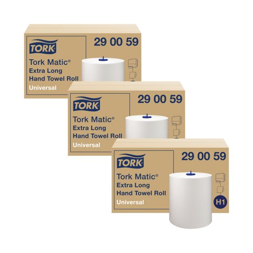 Tork Matic Hand Towel H1 Roll 280m White (Pack of 6) 3For2