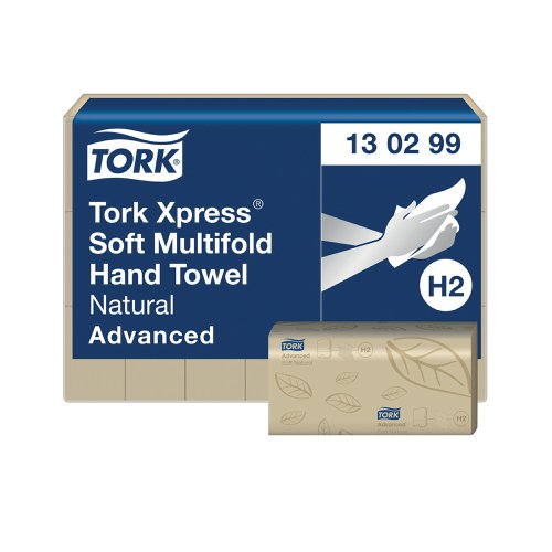 Tork Xpress Soft 2-Ply Multifold Hand Towel Advanced 180 Sheets Per Sleeve Natural (Pack of 21) 1302