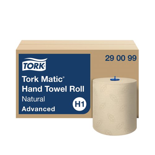 Tork Matic Paper Hand Towel Roll Natural (Pack of 6) 290099