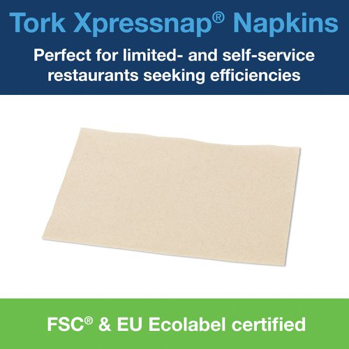 Tork Xpressnap Extra Soft Dispenser Napkin 2-Ply Half Fold Natural 217x170mm (Pack of 1000) 12880