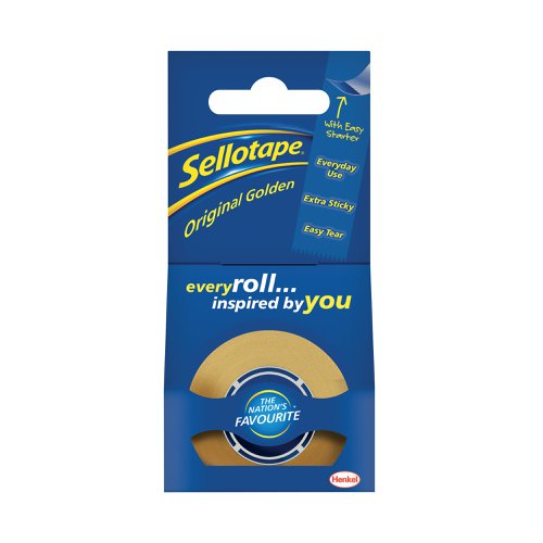 Sellotape Original Golden Tape 18mm x 25m (8 Pack) 1569069 | SE04993 | Henkel