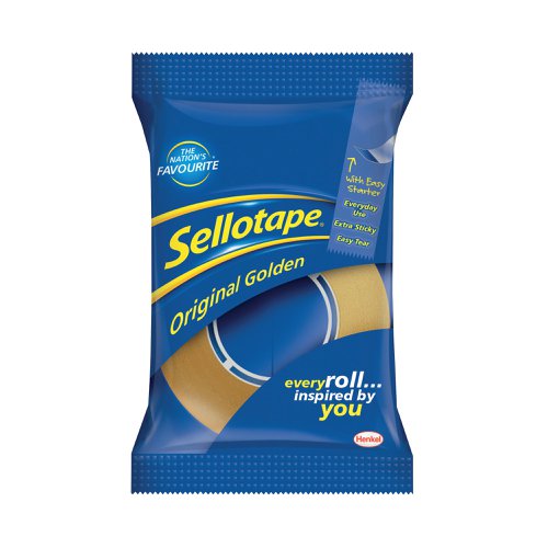 Sellotape Original Golden Tape 18mmx33m (8 Pack) 1443251 | SE04994 | Henkel