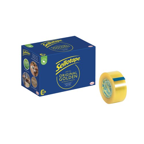 Sellotape Original Golden Tape 24mmx33m (6 Pack) 1443254 | SE04996 | Henkel