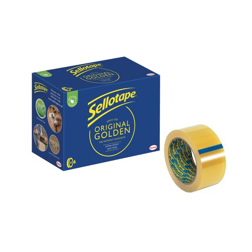 Sellotape Original Golden Tape 48mmx66m (6 Pack) 1443304 | SE04999 | Henkel