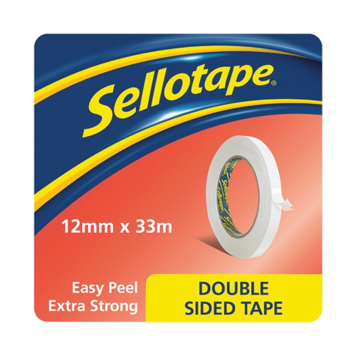 Sellotape Double Sided Tape 12mmx33m (Pack of 8) 1589241