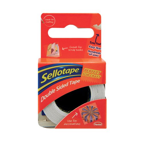 Sellotape Double Sided Tape 15mmx5m (12 Pack) 1445293