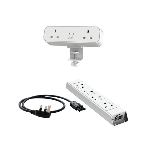 5 Star Cubi On Desk Power Bundle White SF1004346