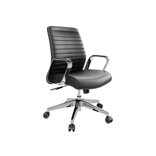 Slate Executive Chair with Fixed Arms Black/Chrome CH8111BKND