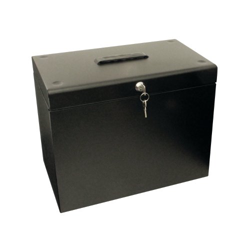 Cathedral Metal File Box Home Office A4 Black A4BK