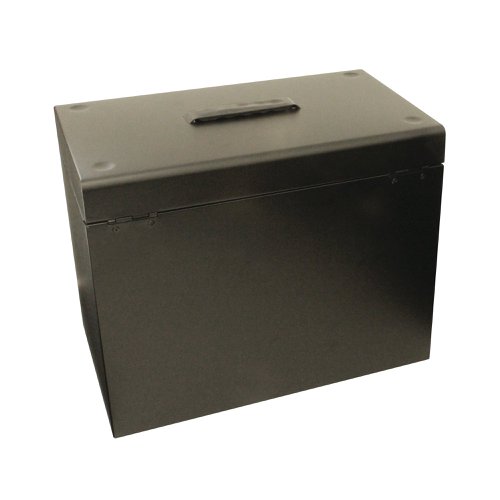 Cathedral Metal File Box Home Office A4 Black A4BK