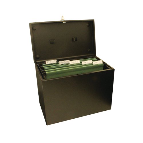 Cathedral Metal File Box Home Office A4 Black A4BK