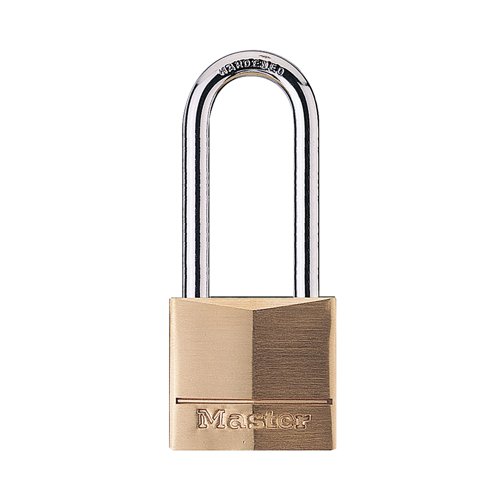 Master Lock 40mm Brass Padlock with 2 Keys Long Shackle 140EURDLH