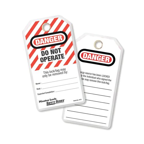 Master Lock English Lockout Tags Danger Do Not Operate Pack of 12 497A