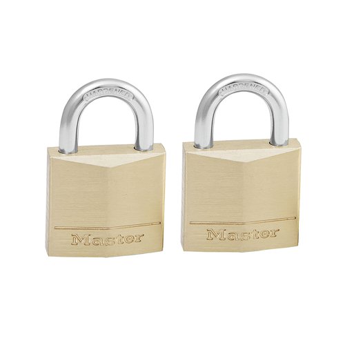 Master Lock 30mm Brass Padlock with 2 Keys (Pack of 2) 130EURT