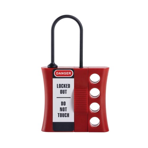 Master Lock Non Conductive Plastic Hasp 3mm Red S442