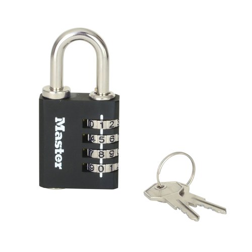 Master Lock Combi Padlock With Override Key Black 7641EURDBLK SG94524