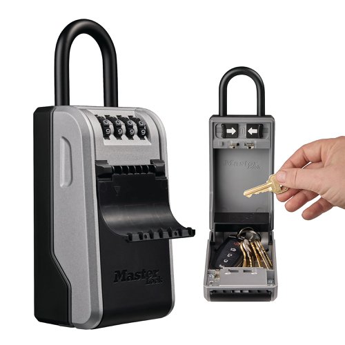 Master Lock Key Lock Box With Shackle Black/Grey 5480EURD