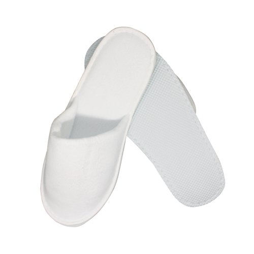 Economy White Terry Slipper Paper Band Closed Toe 30cm EVA Sole (Pack of 200) SUPCFY009