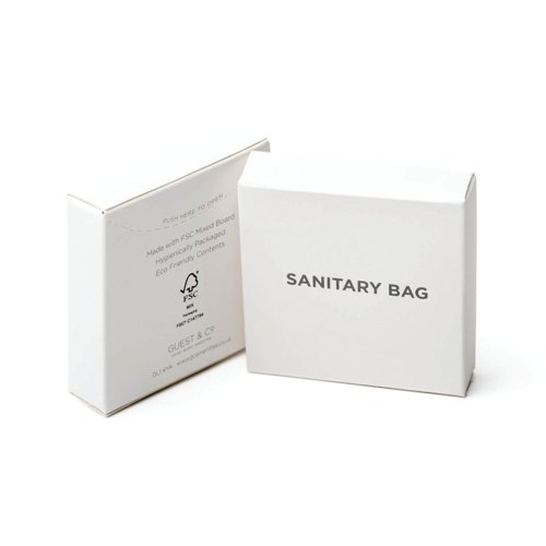 White Boxed Eco Sanitary Bag (Pack of 250) I018