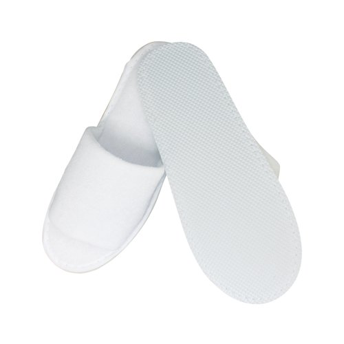 Economy White Terry Slipper in Paper Bands Open Toe 30cm EVA Sole (Pack of 200) SUPCFY010