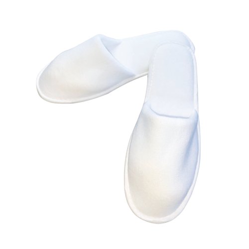 Economy Poly Velour Slipper in Paper Bag Closed Toe 30cm Dot Sole (Pack of 100) SUPCFY001