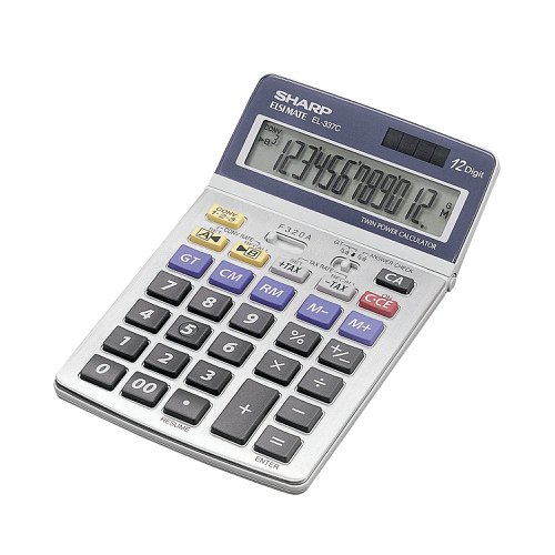 Sharp Semi-Desktop Tax Calculator 12-digit EL-337C