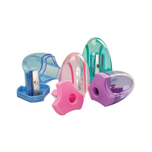 Swordfish Canister Sharpener Pastel Assorted (Pack of 24) 40383 Pencil Sharpeners SK01105