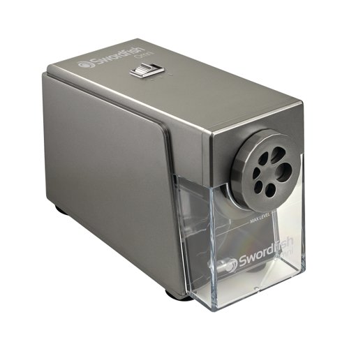 Swordfish Omni Electric Pencil Sharpener Silver 40391