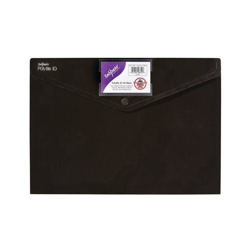 Snopake Polyfile ID A4 Polypropylene Black (Pack of 5) 12491