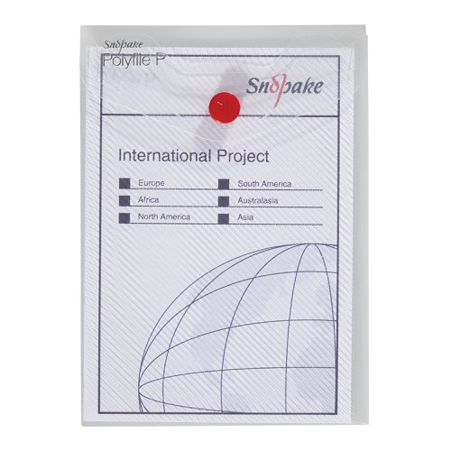 Snopake Polyfile P File Wallet Portrait A6 Clear (5 Pack) 13293