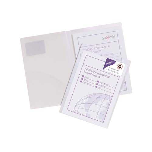 Snopake TwinFile Presentation File a4 Clear (5 Pack) 14030 | SK05984 | Snopake Brands