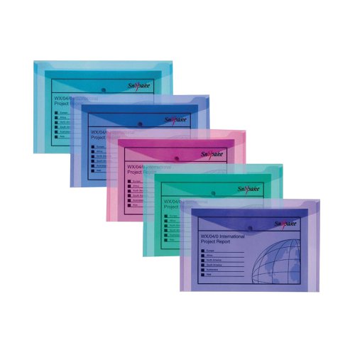 Snopake Polyfile A5 Electra Assorted (Pack of 5) 11355 | SK11355 | Snopake Brands