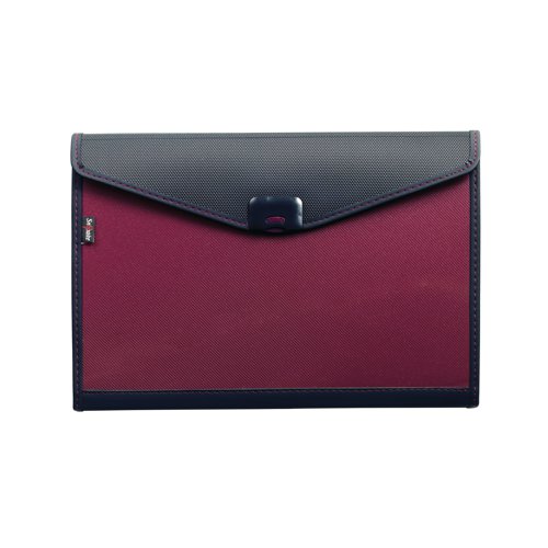 Snopake Zeon Organiser 13-Part Foolscap Ruby 15895