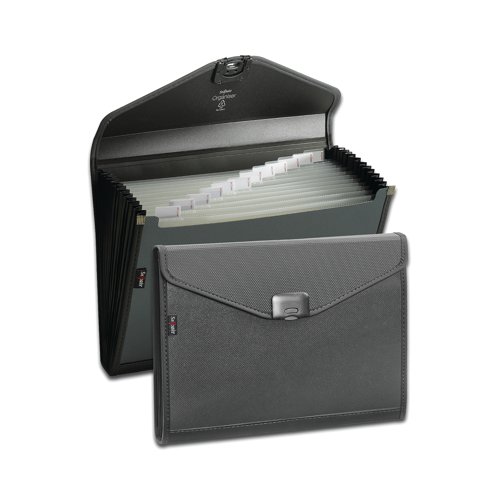 Snopake Zeon Organiser 13-Part A4 Charcoal 15894