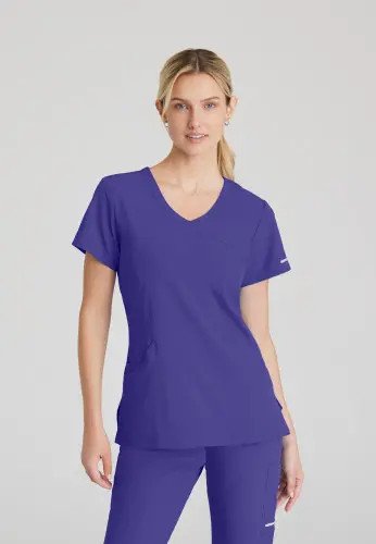 Skechers Female V Neck Scrub Top Grape XXS SK102/GRAP/XXS