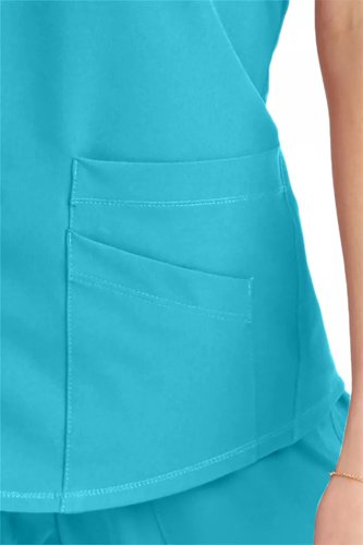 Skechers Breeze Scrub Top: Eco-Friendly Comfort for Healthcare Professionals Turquoise XL