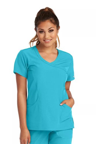 Skechers Reliance Scrub Top: Professional Healthcare Wear with Eco-Friendly Sustainable Design Turqu