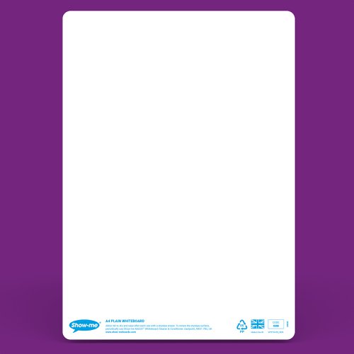 Show-me StayClean A4 Whiteboards Plain/Plain (35 boards pens and erasers + Free cleaners) C/SMB