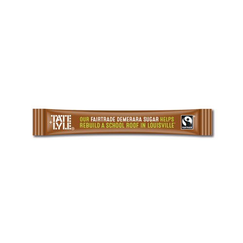 These individually wrapped single portions of sugar are ideal for use in meetings and conferences, or for supplying to customers in coffee shops. Fairtrade certification helps ensure that the growers of the sugar have received a fair deal. This bulk pack of 1,000 brown sugar sticks is ideal for catering use.