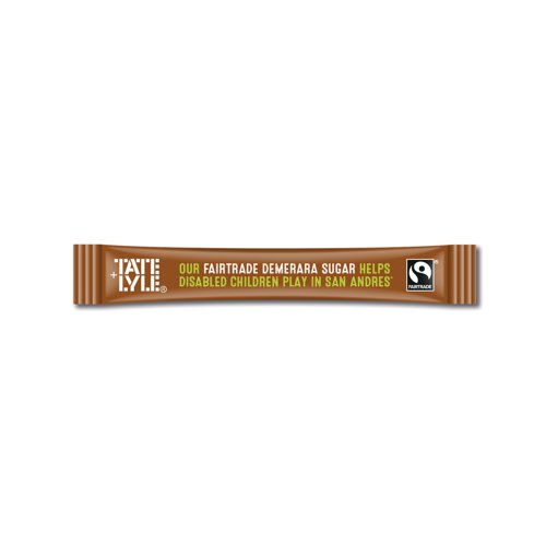 These individually wrapped single portions of sugar are ideal for use in meetings and conferences, or for supplying to customers in coffee shops. Fairtrade certification helps ensure that the growers of the sugar have received a fair deal. This bulk pack of 1,000 brown sugar sticks is ideal for catering use.