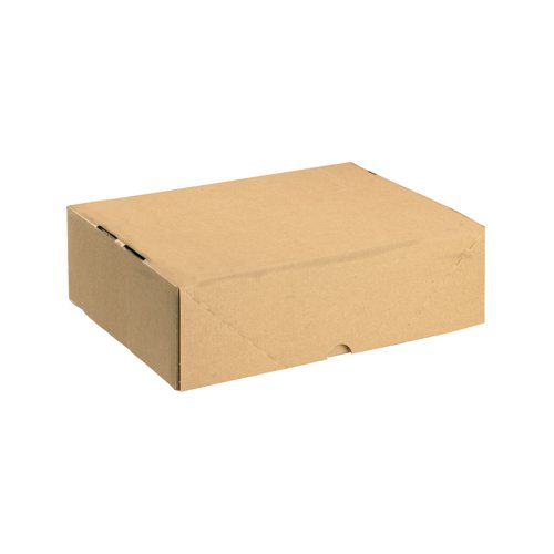 Carton with Lid 305x215x100mm Brown (Pack of 10) 144667114 | Smartbox Pro