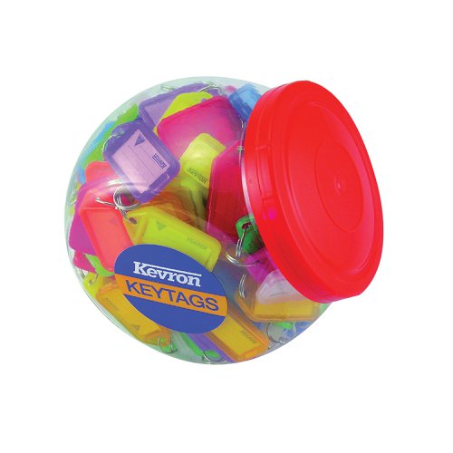 Kevron Plastic Clicktag Key Tag Large Assorted Tub (Pack of 150) ID5AC150