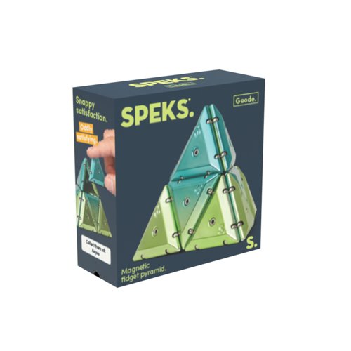 Speks Geode Magnetic Fidget Gamma Pyramid Pmid12ChromeGrn