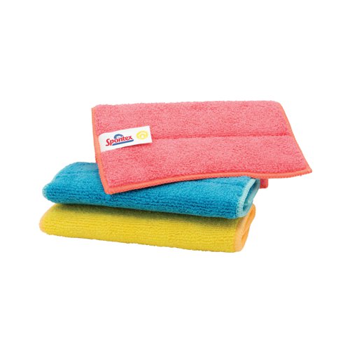 Bright and absorbent, Spontex 3 Microfibre Pads are made with a sponge centre to soak up spillages around the home. They remove grease and dirt with ease and are very flexible, making them ideal for cleaning any surface. Each Spontex Microfibre pad is made from thousands of tiny fibres, thus increasing the number of contact points with the surface compared to a standard cloth.