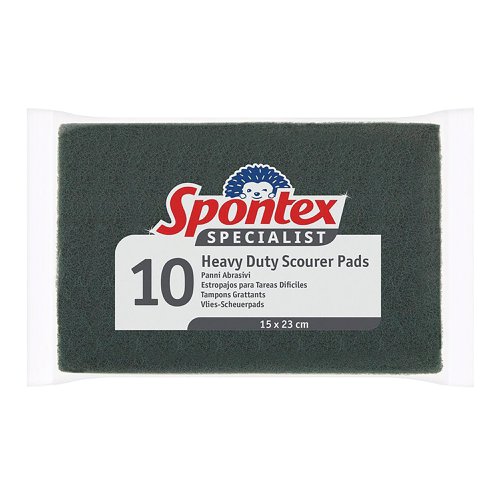 Spontex Specialist Heavy Duty Pads Green (Pack of 10) 19500136