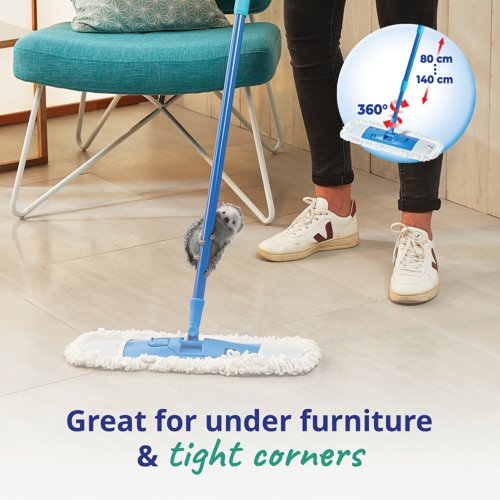 Spontex Extra Flat Wet and Dry Microfibre Mop 19100050 - SPX21017 | Spontex