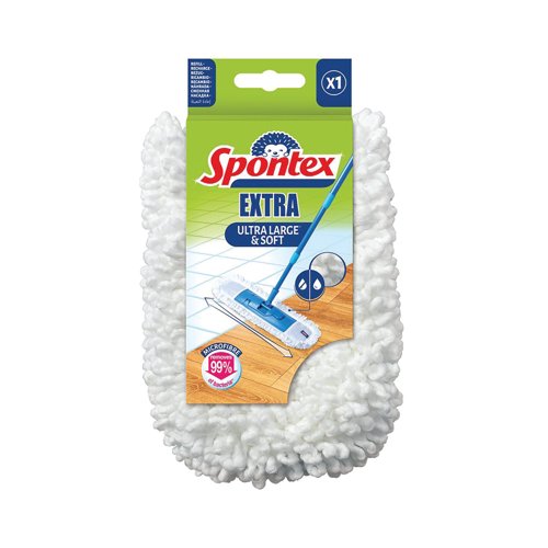 Spontex Extra Flat Wet and Dry Microfibre Mop Head Refill 19800220