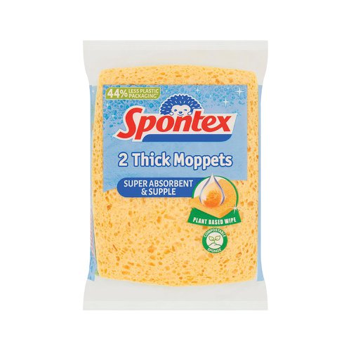 Spontex Thick Moppets Sponge Wipes Assorted Colours (Pack of 2) 19000086 | Spontex