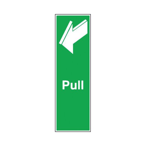 Safety Sign Pull 150x50mm Self-Adhesive (Universal symbol and colour scheme) FX05312S | Brady Corporation Ltd